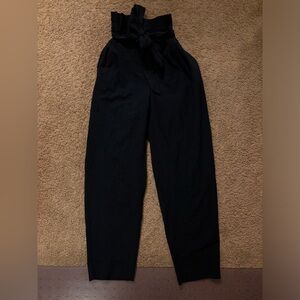 LOFT Tie Waist Slim Pants Navy